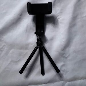Black Tripod Stand  & Desk Mount For Cellphones